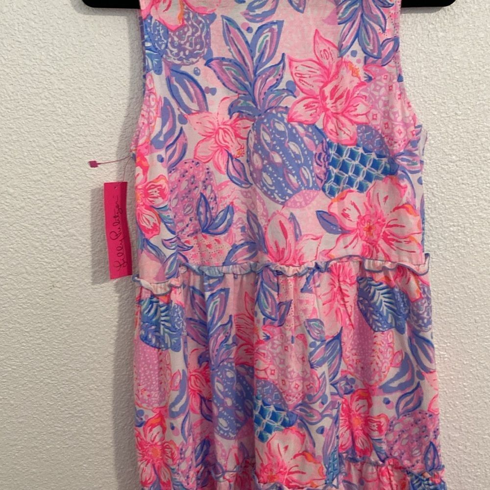NWT- LILLY PULITZER-Lorena V-neck dress- pink isle snappy turtle- Size XS - Picture 4 of 9